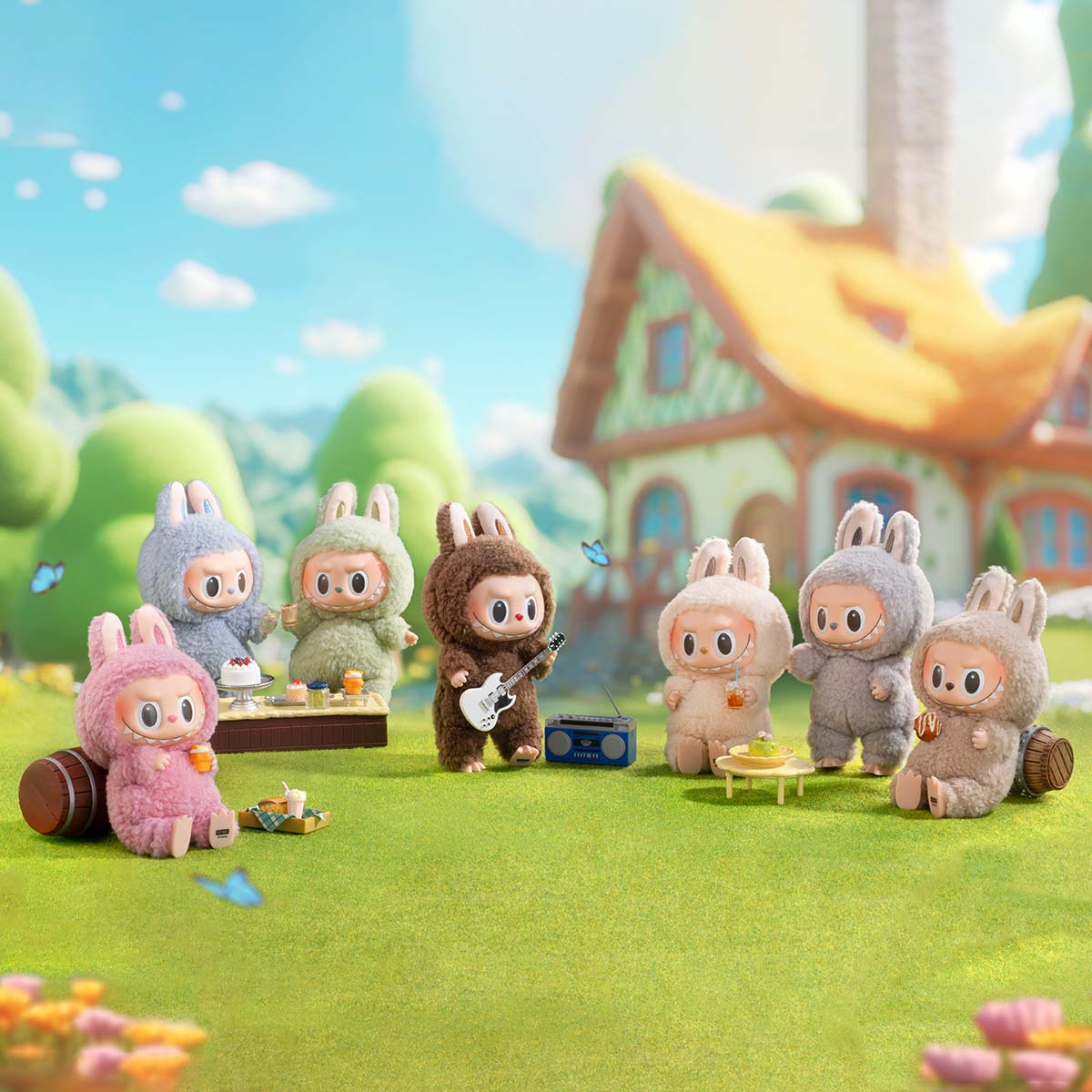 Genuine Pop Mart The Monsters Labubu Exciting Macaron Vinyl Face