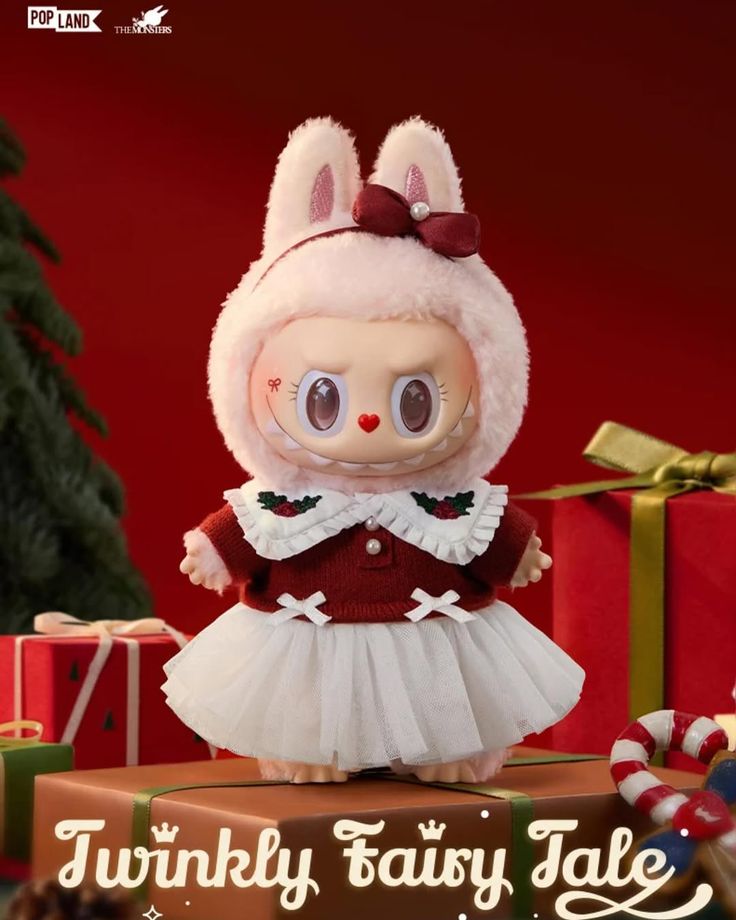 POP MART Labubu Mokoko クリスマス限定版正規品保証 Genuine Pop Mart The Monsters Labubu Mokoko Christmas 'Twinkly