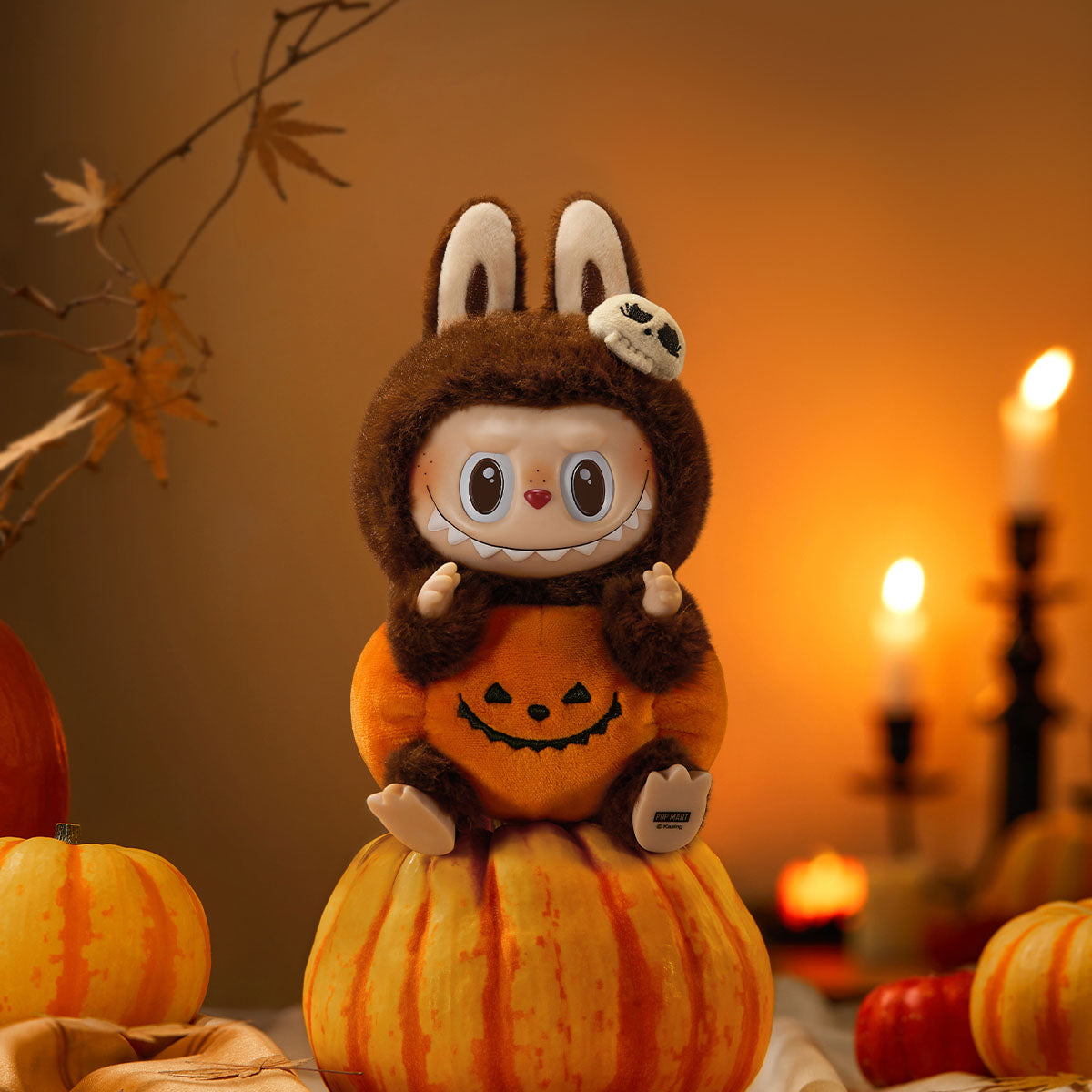 Genuine Labubu Happy Halloween Party Series-Sitting Pumpkin Vinyl