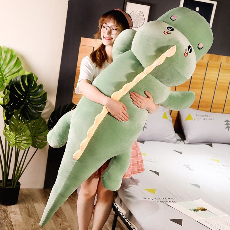 Kawaii Pink Green Fluffy Dinosaur Plushies