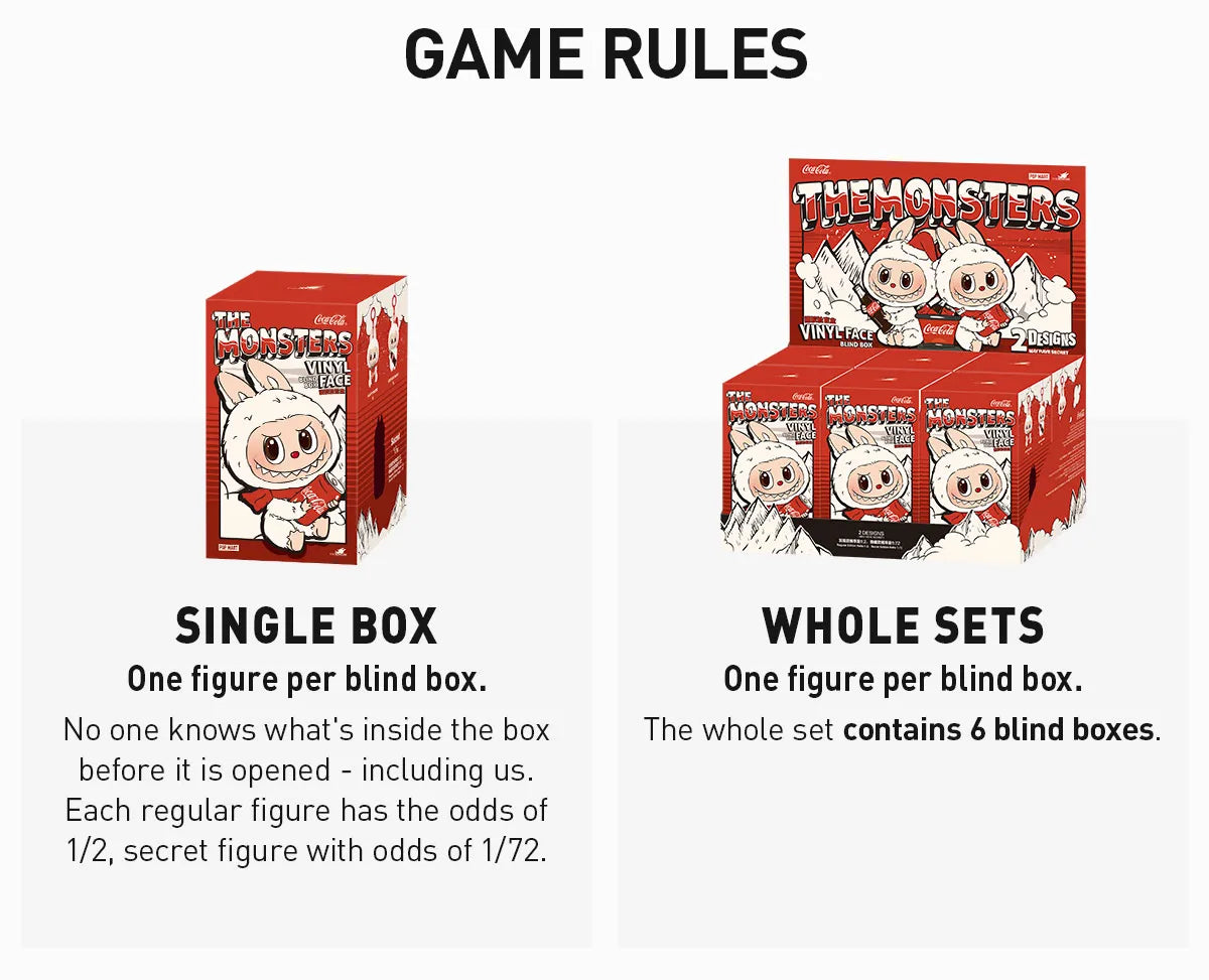 Genuine Pop Mart The Monsters Labubu Coca-Cola Series - Vinyl Face