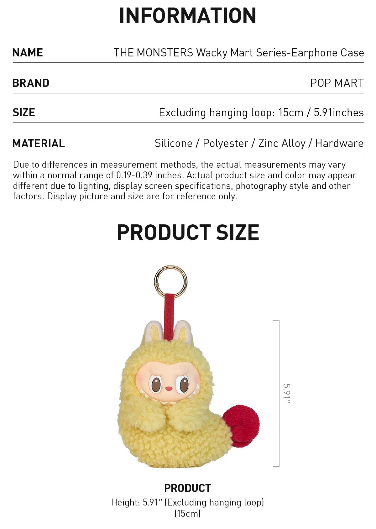 Genuine Pop Mart THE MONSTERS Labubu Wacky Mart Series - Earphone