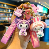 Kawaii Hello Kitty Keychain Sanrio My Melody Kuromi Cinnamoroll Car Key Ring Keychain