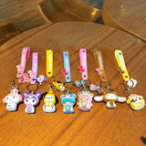 Kawaii Hello Kitty Keychain Sanrio My Melody Kuromi Cinnamoroll Car Key Ring Keychain
