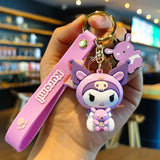 Kawaii Hello Kitty Keychain Sanrio My Melody Kuromi Cinnamoroll Car Key Ring Keychain