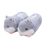 Slippers Winter Warm Home Plush Cute Corgi Slippers Flock Indoor Shoes Casual Slip On Flats - LoveJojo