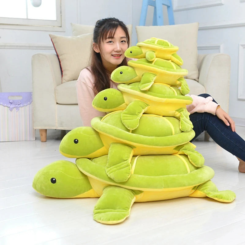 Large Green Turtle Sleeping Pillow Plush Toy LoveJojo