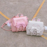 Japanese Lolita Style Cat Bag White or Pink Backpack Rucksack School Bag