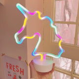 Rainbow or Unicorn LED Night Light Home Bedroom Indoor Lighting Decor Lamp - LoveJojo