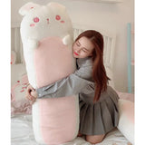 Giant Long Lolita Bunny Stuffed Pink Rabbit White Pregnancy Pillow Cushion Cuddle Hug 80~120cm