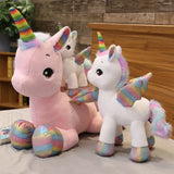 Unicorn Dream Rainbow Plush Toy High Quality Pink Horse Sweet Girl Home Decor Sleeping Pillow Gift For Kids up to 100cm