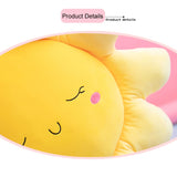 Happy Yellow Sunshine Sun Plush Smiley Cloud Rain Raindrops Weather