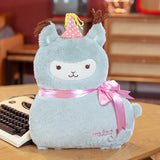 Alpaca Plush Pink Blue White Party Hat Ribbon Stuffed Soft Toy 40cm