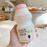 Milk Carton Shaped Water Bottle 480ml Pink, Red, Yellow, Green - LoveJojo