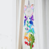 Unicorn Dream Catcher Boho Kawaii Room Decor Christmas Decoration Home Decor Wall Hanging Bedroom LED Gift Dreamcatcher