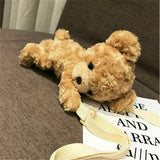 Plush Brown Teddy Bear Bag Crossbody Handbag Fur