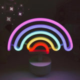 Rainbow or Unicorn LED Night Light Home Bedroom Indoor Lighting Decor Lamp - LoveJojo