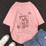 Pink Peach Juice Harajuku T Shirt