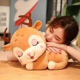 Sika Deer Plush Sleeping Elk Deer Laying Pillow Cushion - LoveJojo