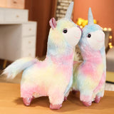 Rainbow Alpaca Unicorn Plush Stuffed Animal Toy - LoveJojo