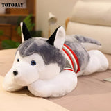 Huskie Dog Plush Doggy Puppy Husky Sleeping Grey White Stuffed Soft Toy - LoveJojo