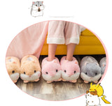 Slippers Winter Warm Home Plush Cute Corgi Slippers Flock Indoor Shoes Casual Slip On Flats - LoveJojo