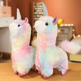 Rainbow Alpaca Unicorn Plush Stuffed Animal Toy - LoveJojo