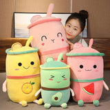 Avocado Watermelon Strawberry Orange Boba Bubble Fruit Milk Tea Plush Toy - LoveJojo