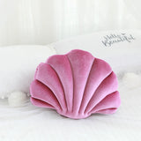 Velvet Shell Mermaid Cushion Plush Pillow Seashell