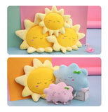 Happy Yellow Sunshine Sun Plush Smiley Cloud Rain Raindrops Weather