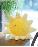 Happy Yellow Sunshine Sun Plush Smiley Cloud Rain Raindrops Weather