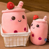 Cute Bubble Tea Plush Toy Stuffed Milk Tea Soft Boba Fruit Tea Cup Plushie