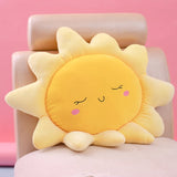 Happy Yellow Sunshine Sun Plush Smiley Cloud Rain Raindrops Weather