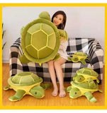 Large Green Turtle Sleeping Pillow Plush Toy - LoveJojo