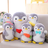 Penguin Matching Couples His 'n' Hers Plush Toys Bowtie Hair Bow Pink Blue