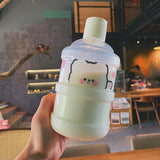 Alpaca Drinking Water Bottle Yellow Pink