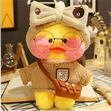30cm Korean Duck Plush Costume Glasses Dress Explorer