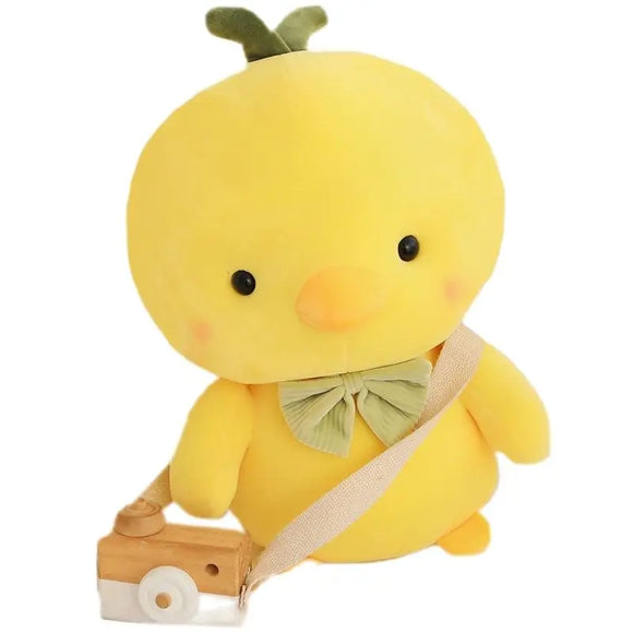 Yellow Chick Chicken Plush Green Bowtie - LoveJojo