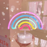 Rainbow or Unicorn LED Night Light Home Bedroom Indoor Lighting Decor Lamp - LoveJojo