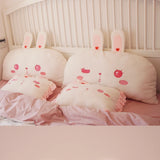 Giant Long Lolita Bunny Stuffed Pink Rabbit White Pregnancy Pillow Cushion Cuddle Hug 80~120cm