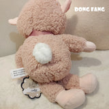 Sheep Pink Lamb Plush Goat Sleeping Stuffed Soft Toy Ribbon Bow