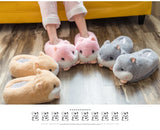 Slippers Winter Warm Home Plush Cute Corgi Slippers Flock Indoor Shoes Casual Slip On Flats - LoveJojo