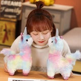 Rainbow Alpaca Unicorn Plush Stuffed Animal Toy - LoveJojo