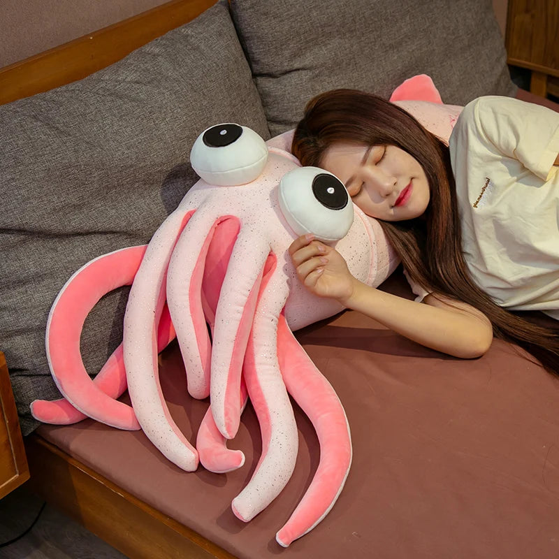 Octopus Plush Blue or Pink Squid Tentacles Cuttlefish LoveJojo