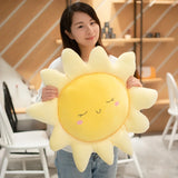 Happy Yellow Sunshine Sun Plush Smiley Cloud Rain Raindrops Weather