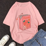 Pink Peach Juice Harajuku T Shirt