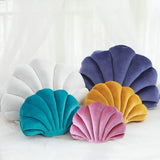 Velvet Shell Mermaid Cushion Plush Pillow Seashell