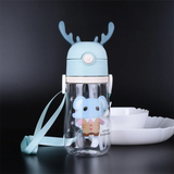 Cute Deer Antlers Water Bottle Pink Blue Yellow Green - LoveJojo