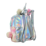 Rainbow Unicorn Fluffy Fur Backpack Rucksack