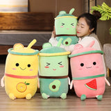 Avocado Watermelon Strawberry Orange Boba Bubble Fruit Milk Tea Plush Toy - LoveJojo